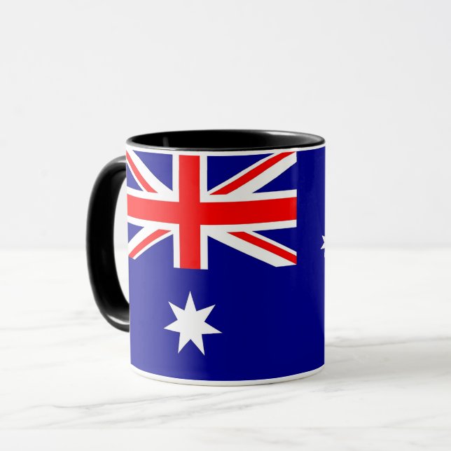 Black Combo Mug with flag of Australia (Front Left)