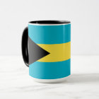 Black Combo Mug with flag of Bahamas
