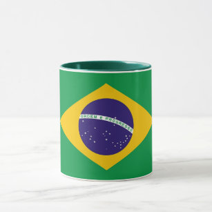 Black Combo Mug with flag of Brazil