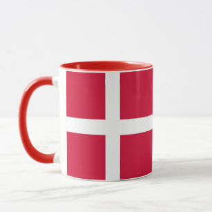 Black Combo Mug with flag of Denmark