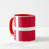 Black Combo Mug with flag of Denmark (Front Left)