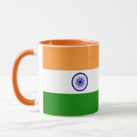 Black Combo Mug with flag of India