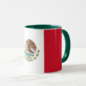 Black Combo Mug with flag of Mexico (Front Right)