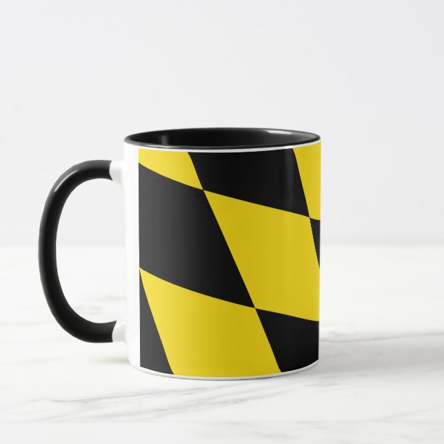 Black Combo Mug with flag of Munich, Bavaria (Left)