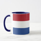 Black Combo Mug with flag of Netherlands (Left)