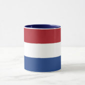 Black Combo Mug with flag of Netherlands (Center)