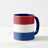 Black Combo Mug with flag of Netherlands (Front Right)