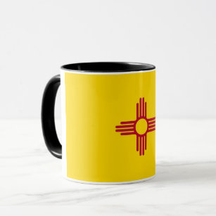Black Combo Mug with flag of New Mexico, USA