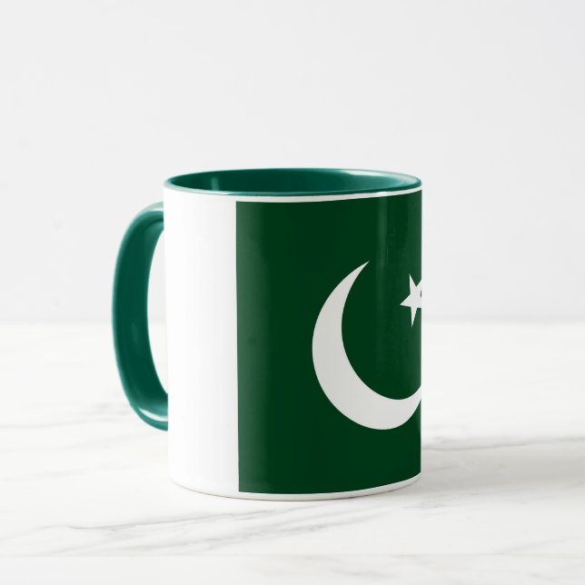 Black Combo Mug with flag of Pakistan (Front Left)