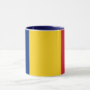 Black Combo Mug with flag of Romania