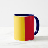 Black Combo Mug with flag of Romania (Front Right)