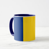 Black Combo Mug with flag of Romania (Front Left)
