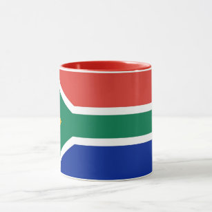 Black Combo Mug with flag of South Africa