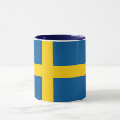 Black Combo Mug with flag of Sweden (Center)