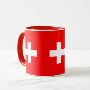 Black Combo Mug with flag of Switzerland