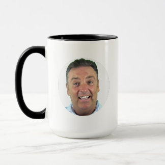 BLACK Combo Photo Mug - Round Frame Custom Mug
