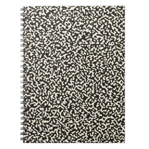 Black Composition Book Seamless Pattern