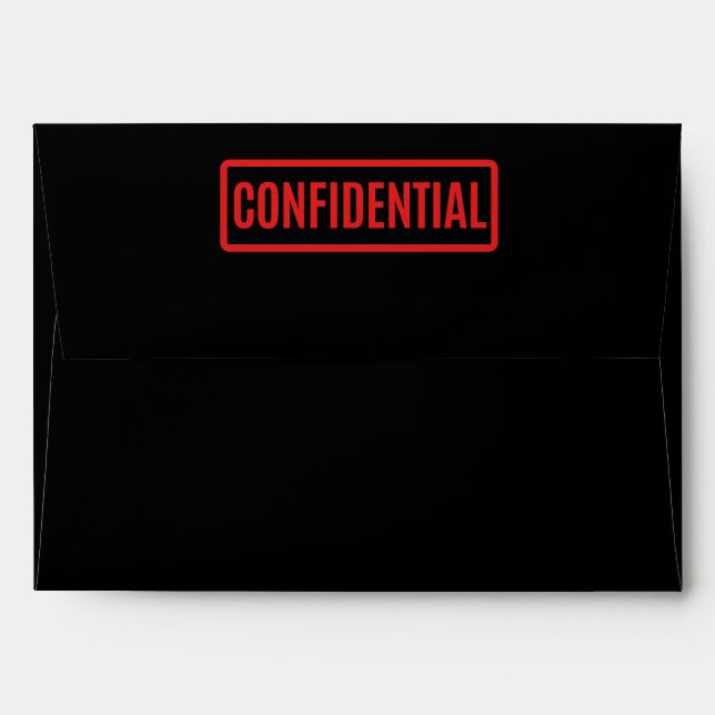 Black Confidential Envelope (Back (Top Flap))