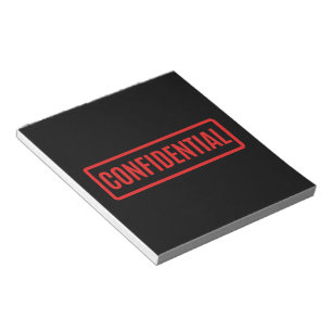 Black Confidential Notepad