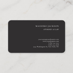 Black Consultant Attorney at Law Professional Business Card
