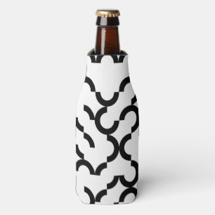 Black, cool, trendy, modern, urban circular art bottle cooler