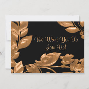 Black & Copper Garden Invite