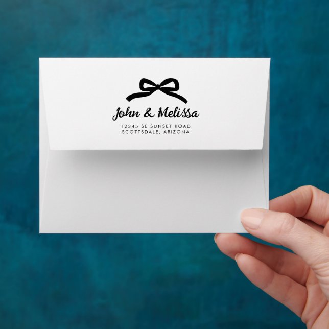 Black Coquette Bow Envelope (Hand)