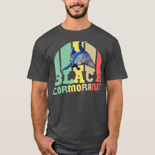 Black Cormorant Bird Black Shag Men Women Kids  T-Shirt