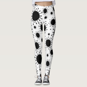 black coronavirus leggings