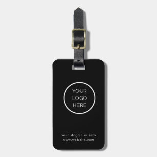 Black Corporate Luggage Identifier with Logo Tag