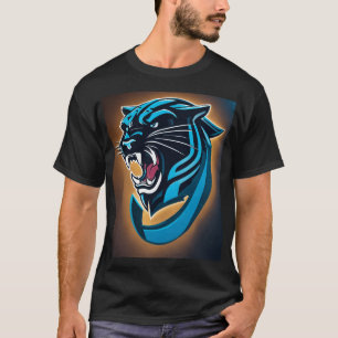 black cotton tshirt with tiger face