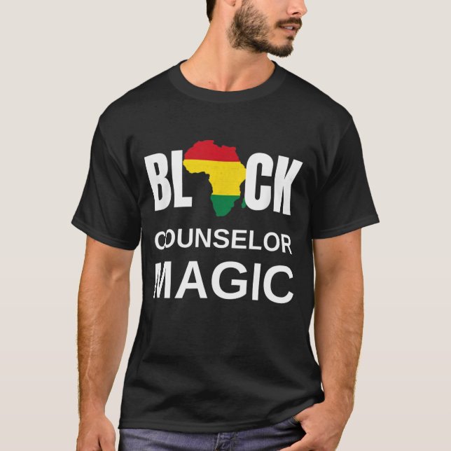 Black Counsellor Magic Black History Month Counsel T-Shirt (Front)