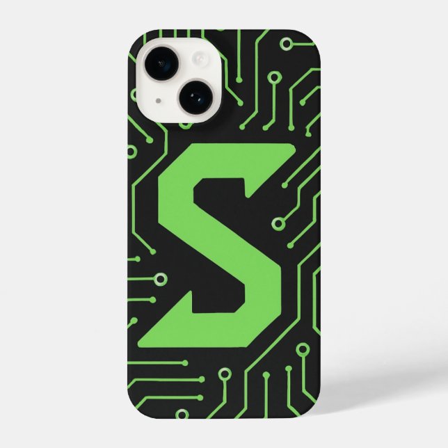 “Black Cover with Neon Green Lines Trendy (Back)