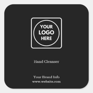 Black Covid-19 Sticker   Custom Business Sanitizer