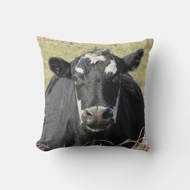 Black Cow Cushion (Front)
