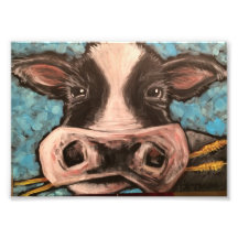 Black Cow Print
