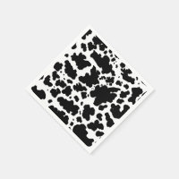 Black Cow Spots Print Cowboy Farmer