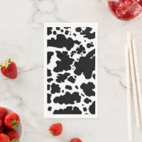 Black Cow Spots Print Cowboy Farmer