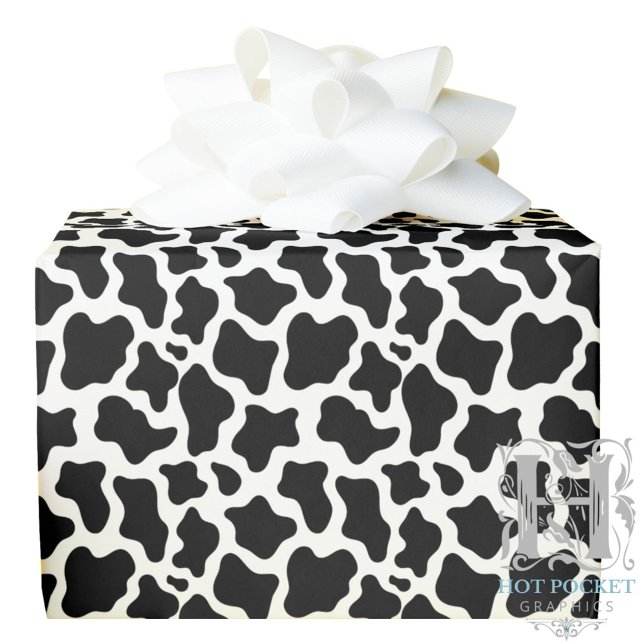 Black Cow Wrapping Paper (Creator Uploaded)