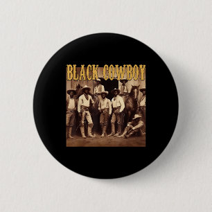 Black Cowboy Western Rodeo Melanin Black History M 6 Cm Round Badge