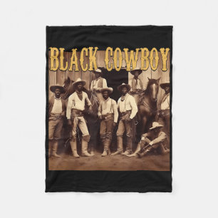 Black Cowboy Western Rodeo Melanin Black History M Fleece Blanket
