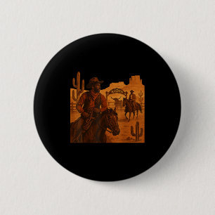Black Cowboy Western Rodeo Melanin History Texas B 6 Cm Round Badge