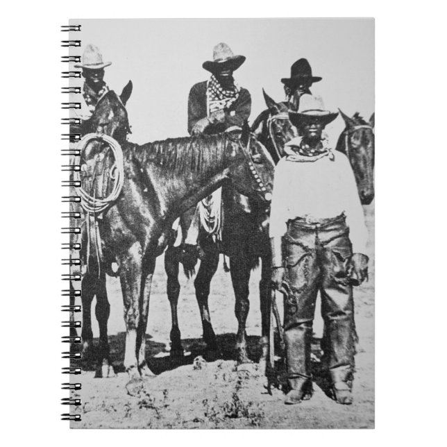 Black Cowboys at Bonham, Texas, c.1890 (b/w photo) Notebook (Front)