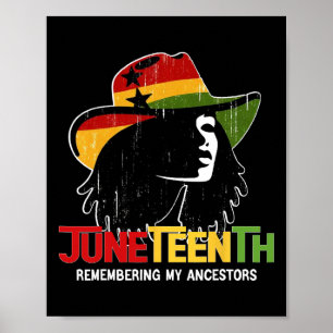 Black Cowgirl 1865 Ancestor Black Freedom Day Poster