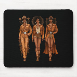 Black Cowgirl Melanin Rodeo Western Black History Mouse Pad