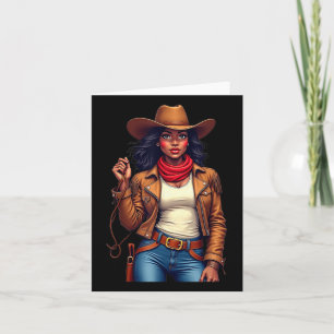 Black Cowgirl Texas Western Rodeo Melanin Black Hi Card