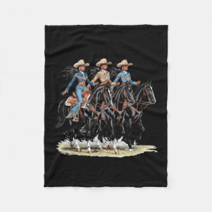 Black Cowgirl Western Melanin Rodeo African Histor Fleece Blanket