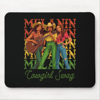 Black Cowgirl Western Rodeo Black History Juneteen Mouse Pad