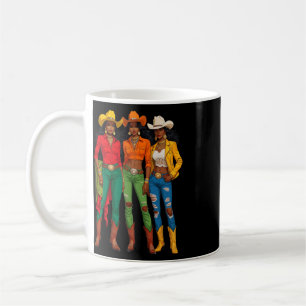 Black Cowgirl Western Rodeo Country Women Juneteen Coffee Mug