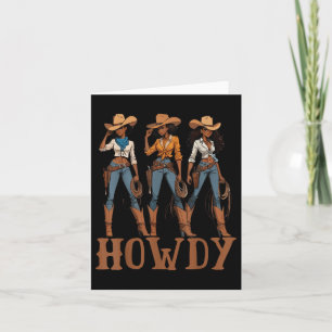 Black Cowgirl Western Rodeo Melanin Juneteenth Bla Card